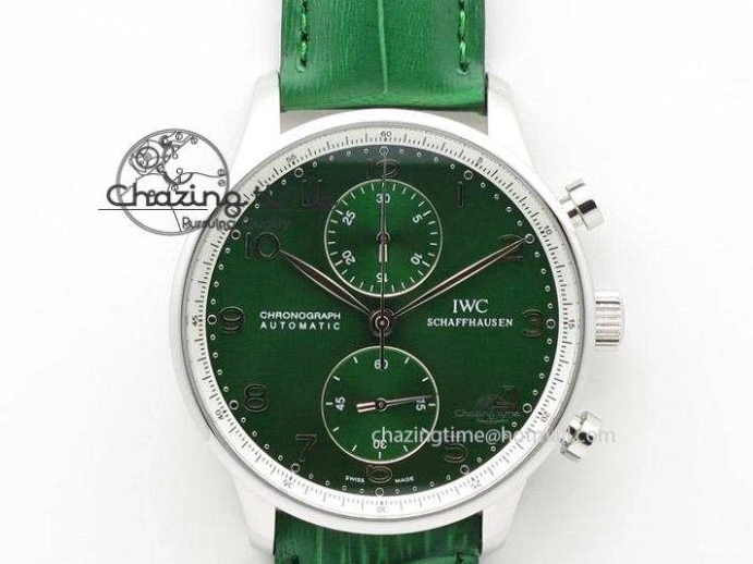 MIROTIME 0408 Original Portuguese IW358304 ZF 1:1 Best Edition SS White Dial RG Markers on Leather Strap A 7077